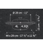 סיר / סוטאז 24 ס"מ 4.6 ליטר + מידות- B&H