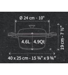 סיר 24 ס"מ 4.6 ליטר + מידות - B&H