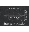סיר / סוטאז 24 ס"מ 4.6 ליטר + מידות- B&H
