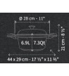 סיר 28 ס"מ 6.9 ליטר + מידות - B&H